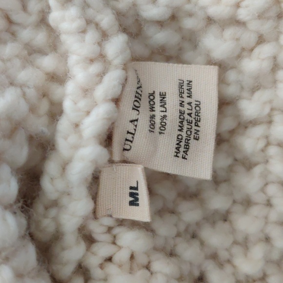 Ulla Johnson Verena Cable Knit Pullover Sweater in Ivory Medium Large - Picture 8 of 9